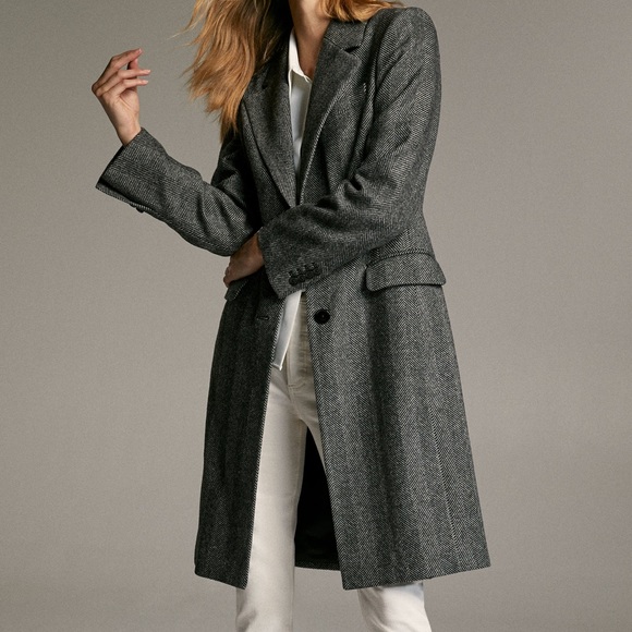 Aritzia wool herringbone coat - Picture 1 of 8